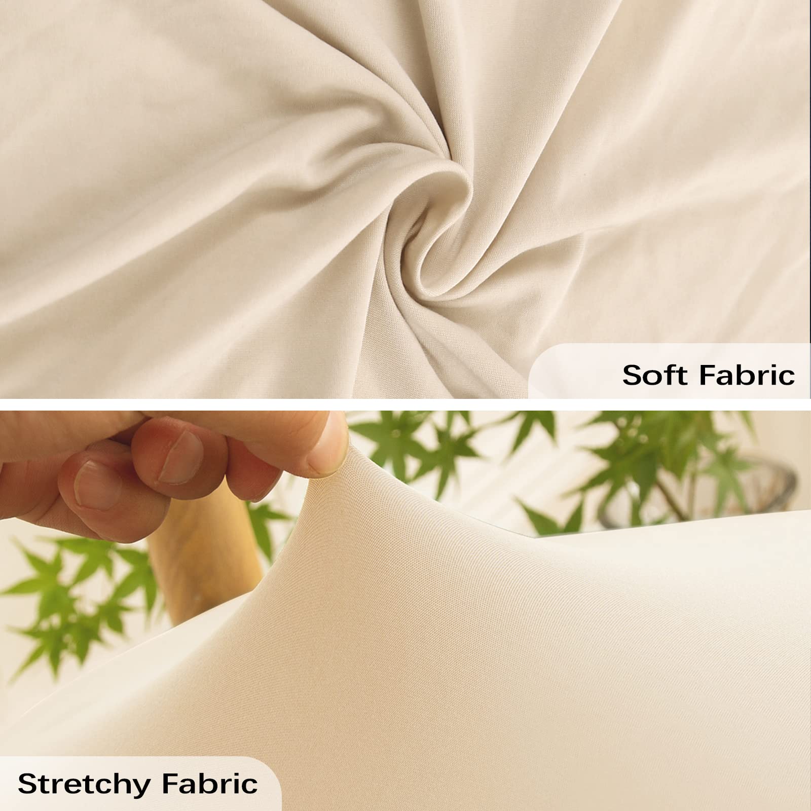 FIGOOO Copripoltrona Relax Reclinabile Copripoltrona 1 Posto Elasticizzato Relax Universale con Tasche 4-Pezzi Fodere per Poltrona Relax Lavabile Rimovibile Coprisedile Chivas,Beige