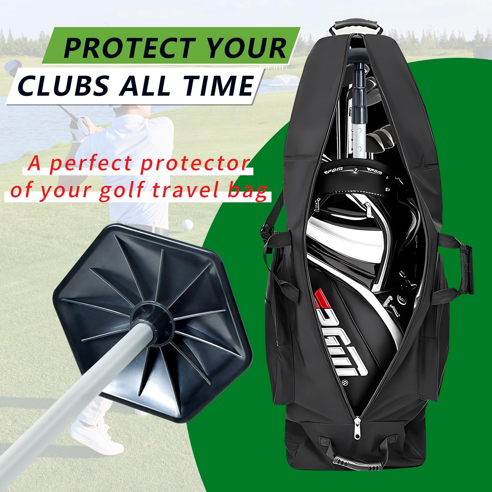 Canne de support pour sac de golf
