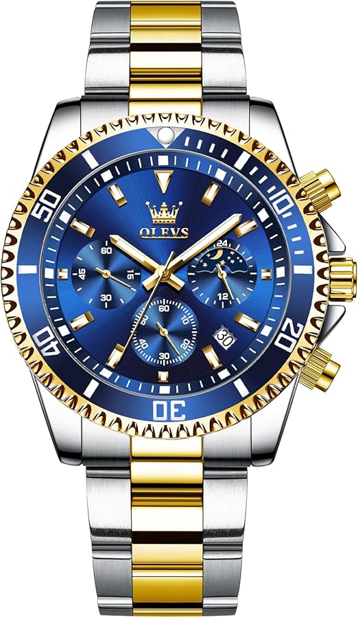 Amazon | OLEVS 腕時計 おしゃれ メンズ ビジネス 人気 クォーツ 防水