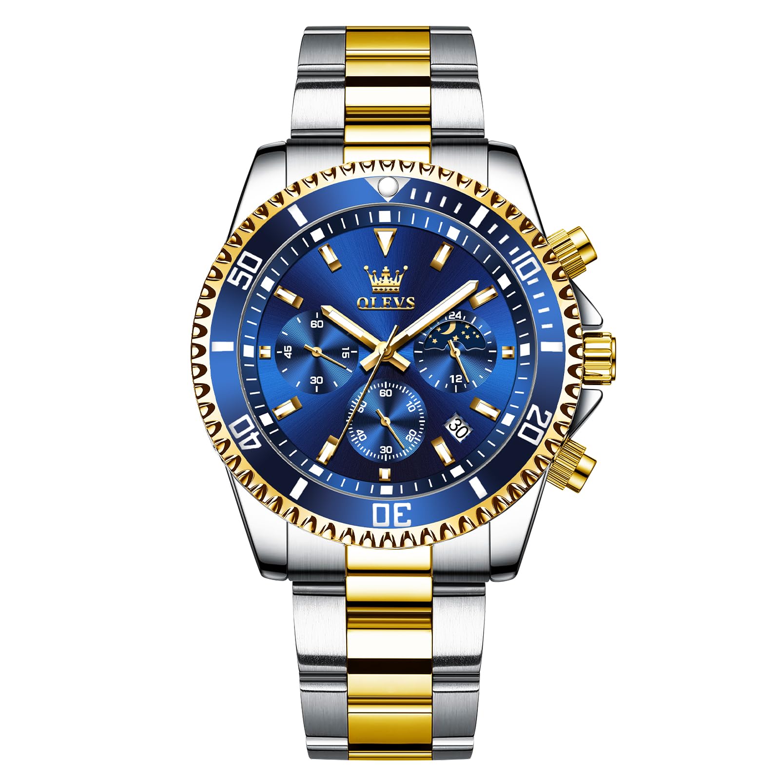 青いダイヤルの金色腕時計クォーツ Amazon | OLEVS 腕時計 おしゃれ メンズ ビジネス 人気 クォーツ 防水