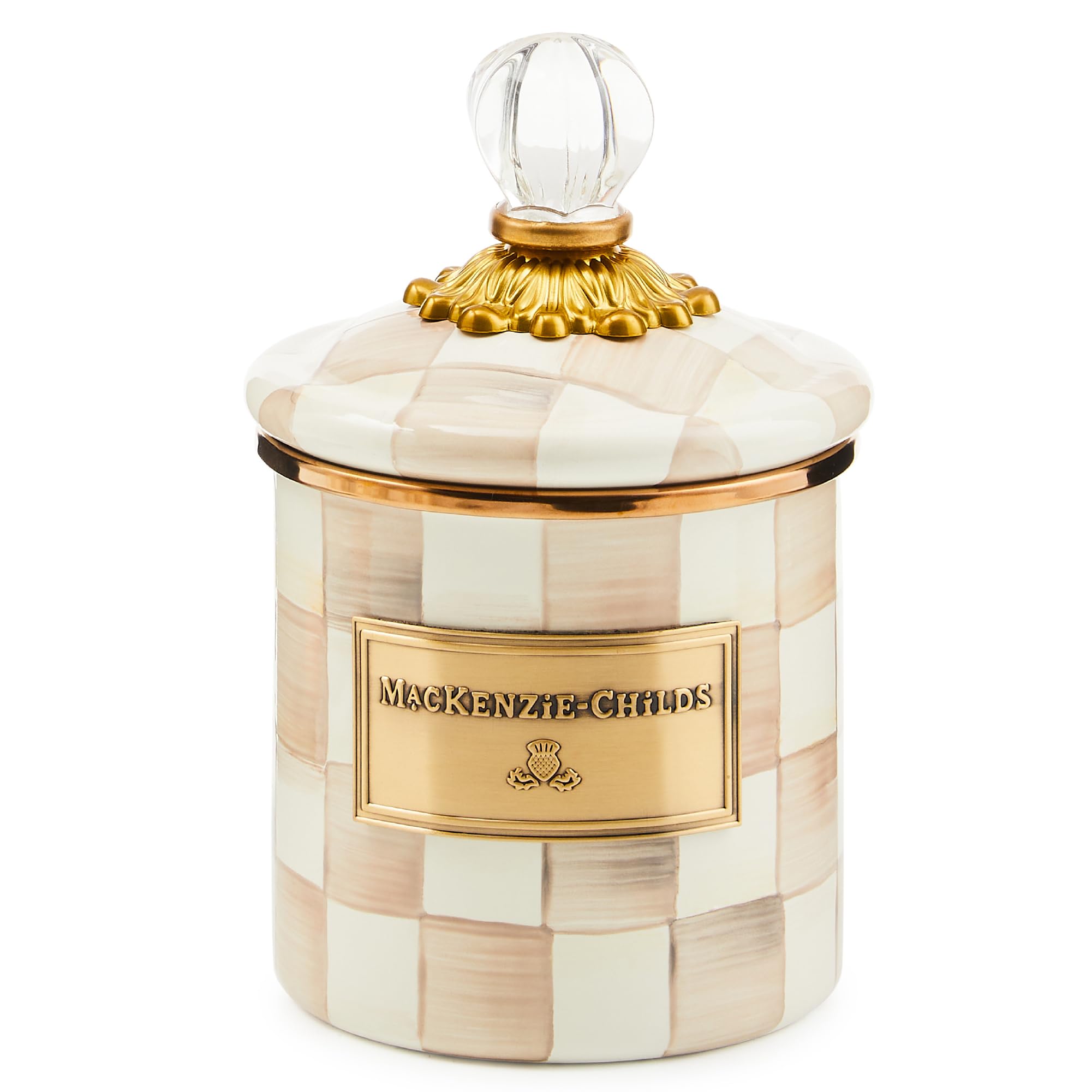 Mackenzie Childs キャンディー　キャニスター MACKENZIE-CHILDS Mocha Check Demi Canister : Amazon.ca: Home