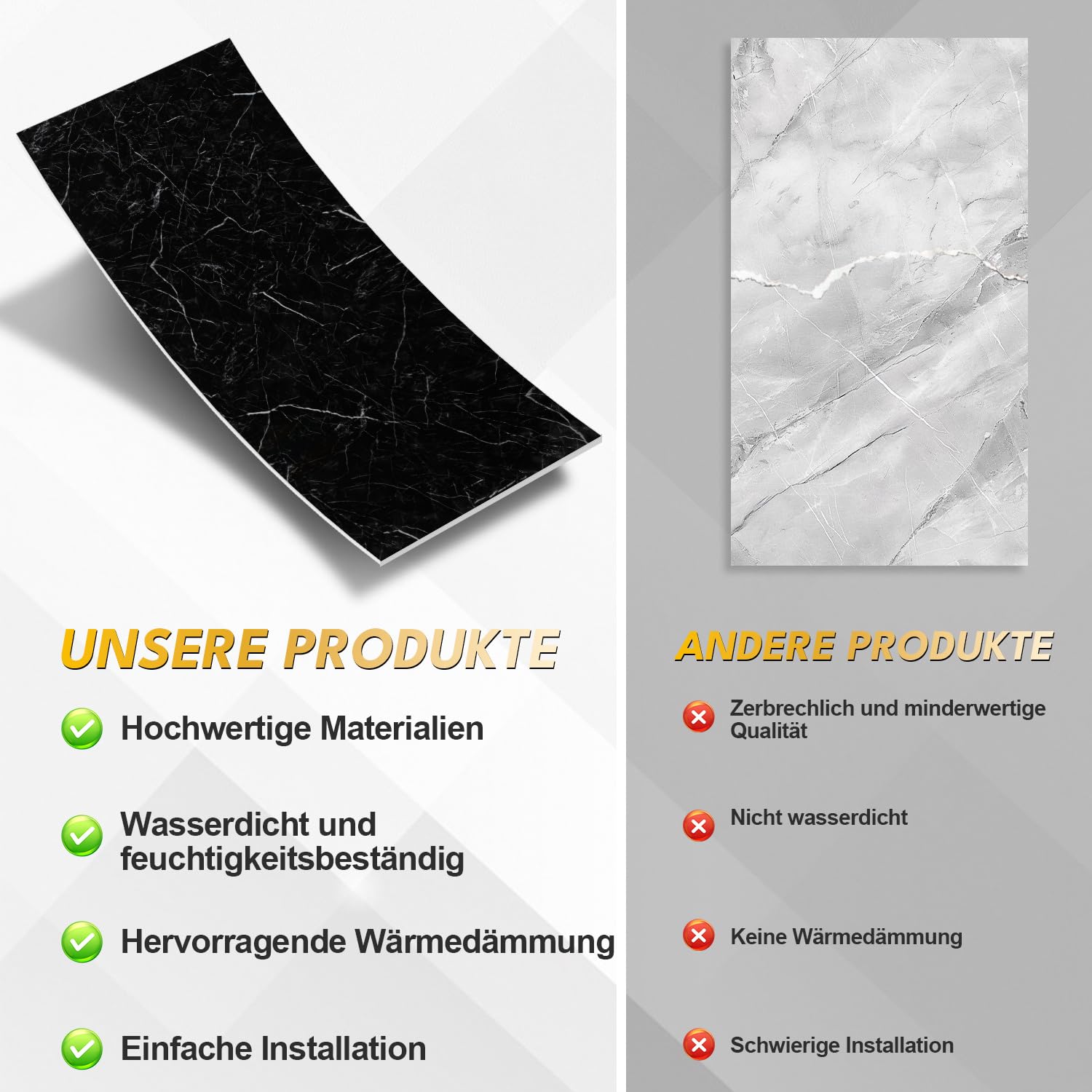 60 x 120 cm imitacja marmuru tylna ścianka kuchenna, czarno-biała, 4