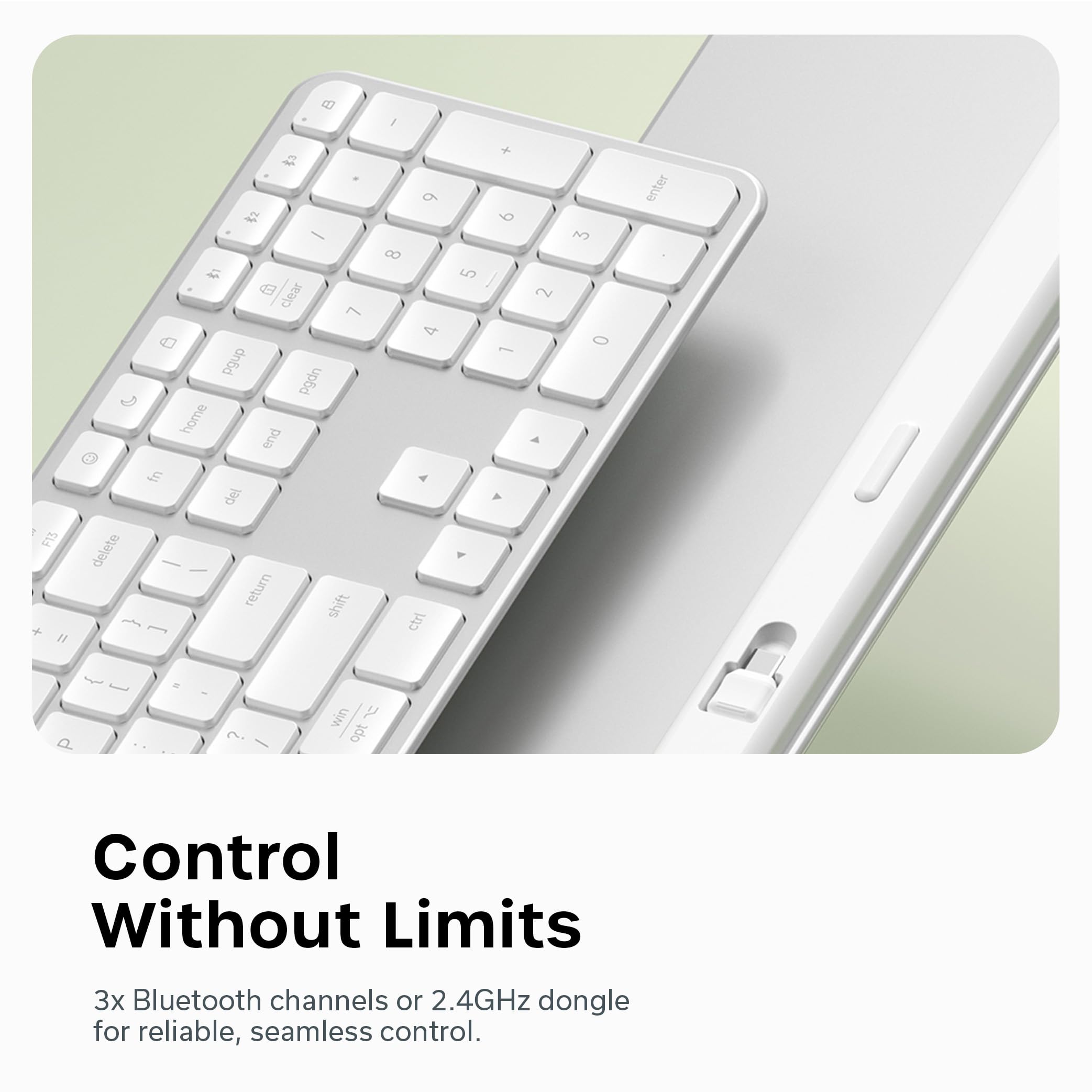 Amazon.com: Satechi Slim EX3 Wireless Keyboard, Full-Size Keyboard
