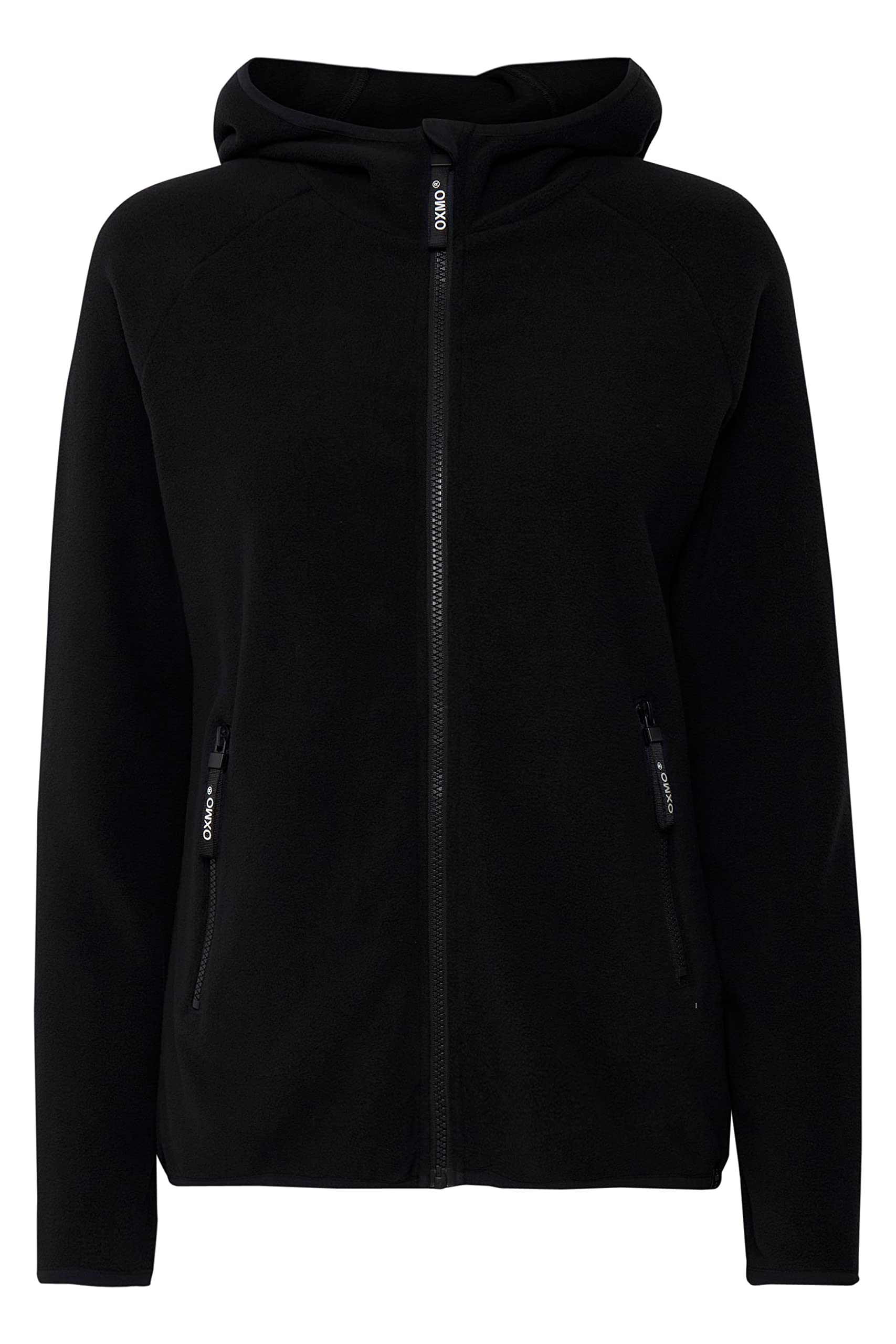 OXMO OXFinja Damen Fleecejacke Sweatjacke Jacke mit Kapuze Reißverschlusstaschen Regular fit