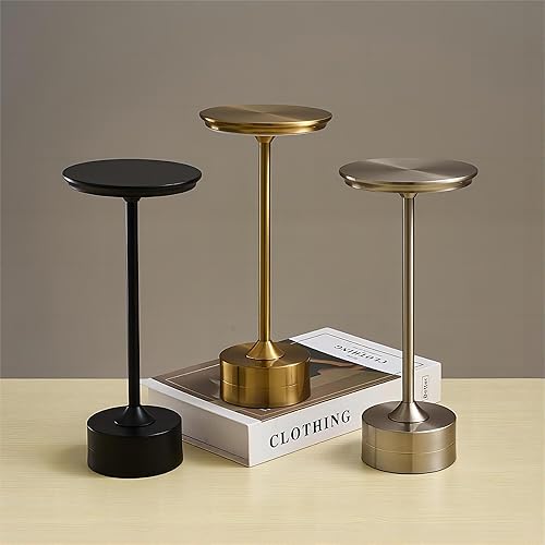 Miniatura 2 de Moderno restaurante creativo bar lámpara de mesa cuidado de los ojos lámpara de mesa lámpara de noche táctil USB recargable lámpara de noche negro