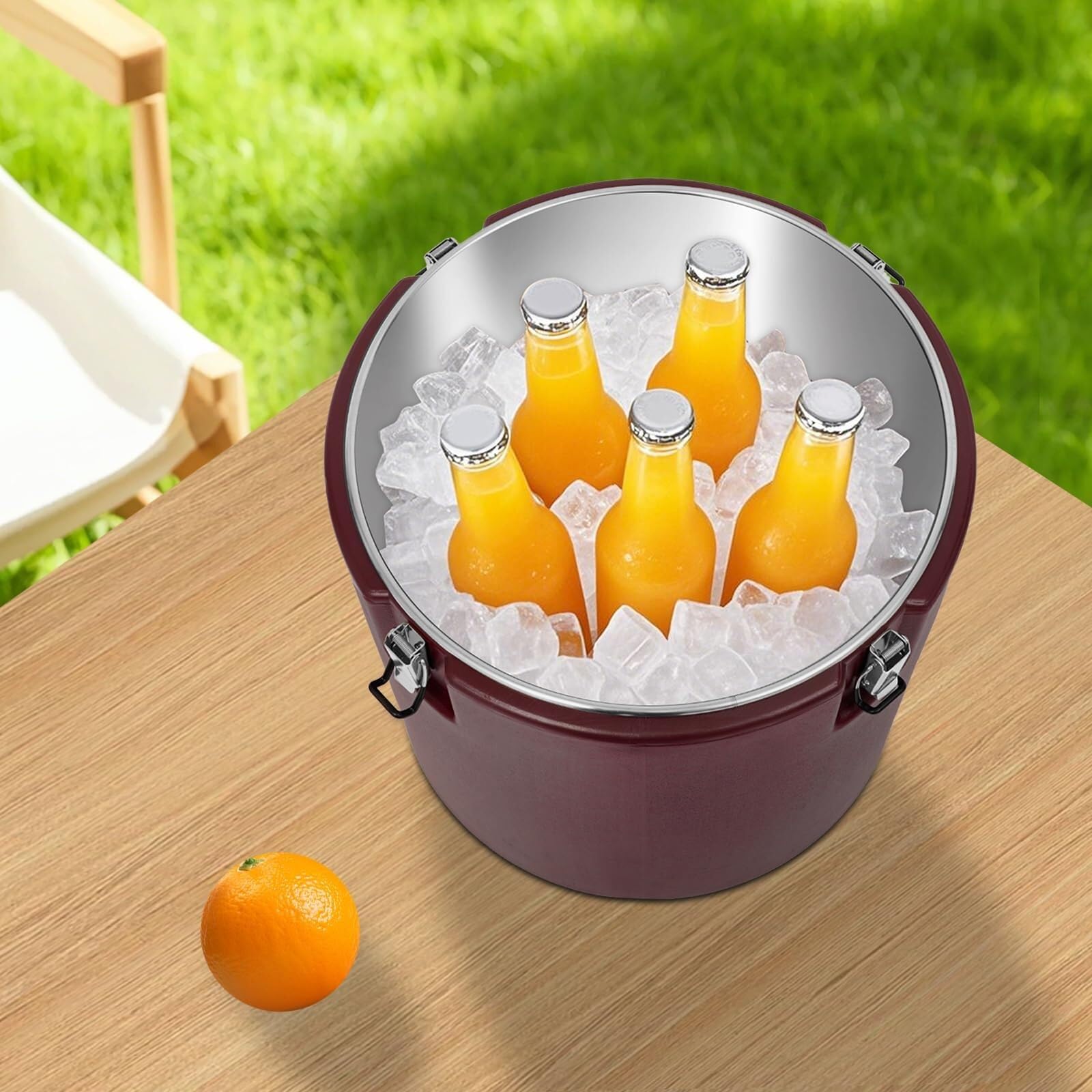 Réchauffeur de Nourriture Commercial for Portable Chaud et Froid Seau a glacon | Récipient à soupe isolé de grande capacité, for cantine de restaurant