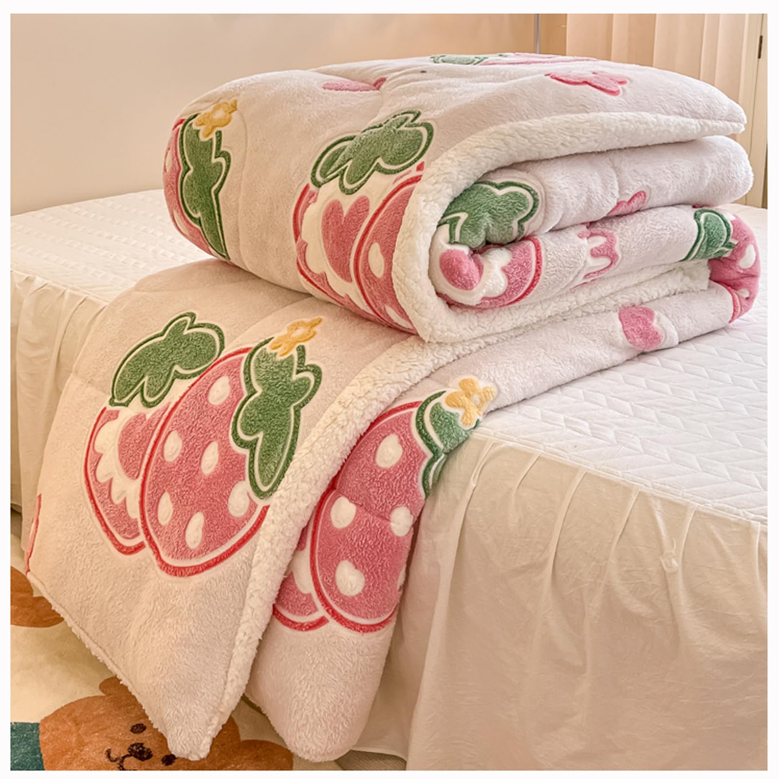 Piumone Invernale In Misto Cashmere E Lana, Trapuntato Caldo, 180x220 Cm, 3.5 Kg, Rosa, Per Letto Matrimoniale - 4