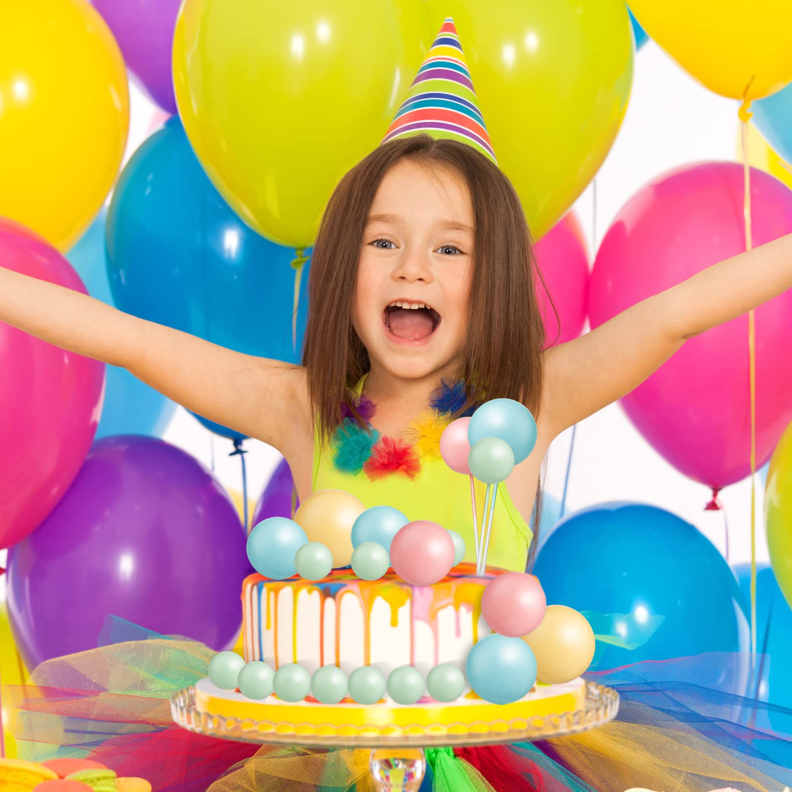Festone E Decorazioni Per Festa Di Buon Compleanno - Set Con Palloncini, Topper Per Torta E Cupcake