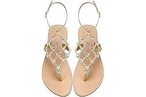 Women's Rhinestone Flat Sandals: The Key to Effortless Summer Glamour