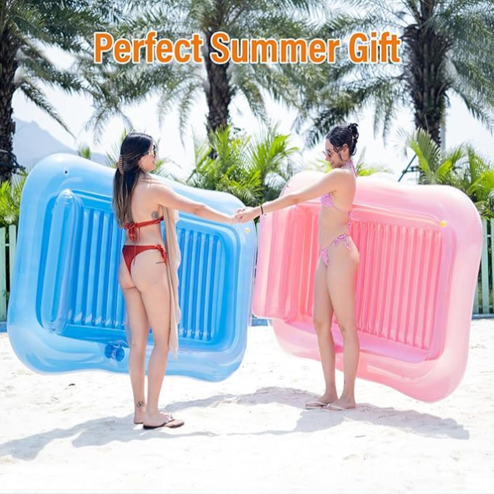 Transat gonflable avec design d'eau pour le confort par temps chaud pendant les bains de soleil en plein air Tapis flottant en PVC