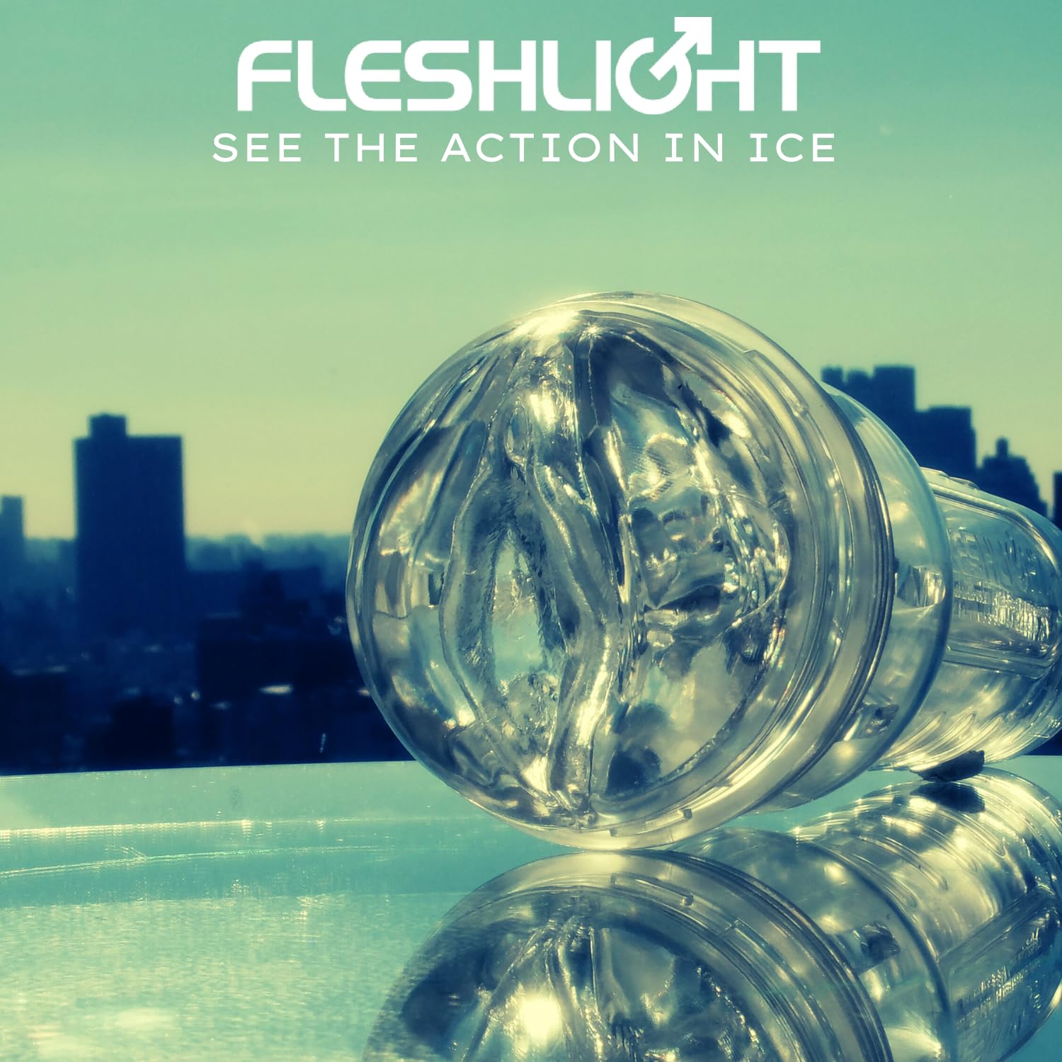 Fleshlight Ice Lady Crystal - Masturbatore SuperSkin, giocattolo del sesso estremamente realistico