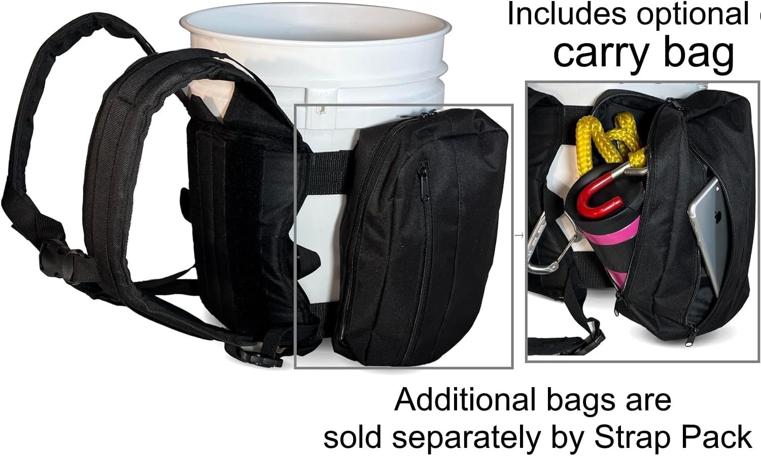 Strap Pack - Backpack Harness for Attaching and Hauling Heavy Oversized Loads (Camo)
