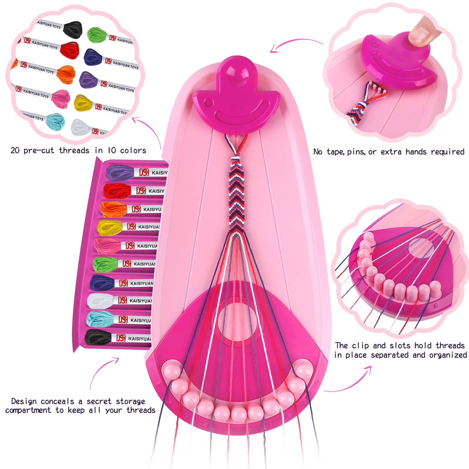 Kit Bracciale Dell'Amicizia, Kit Crea Braccialetti Bambina 6-12 Anni, Arti e mestieri per bambini Giocattoli, Regali di Natale Creativi Bambina 6 7 8 9 10 11 12 Anni