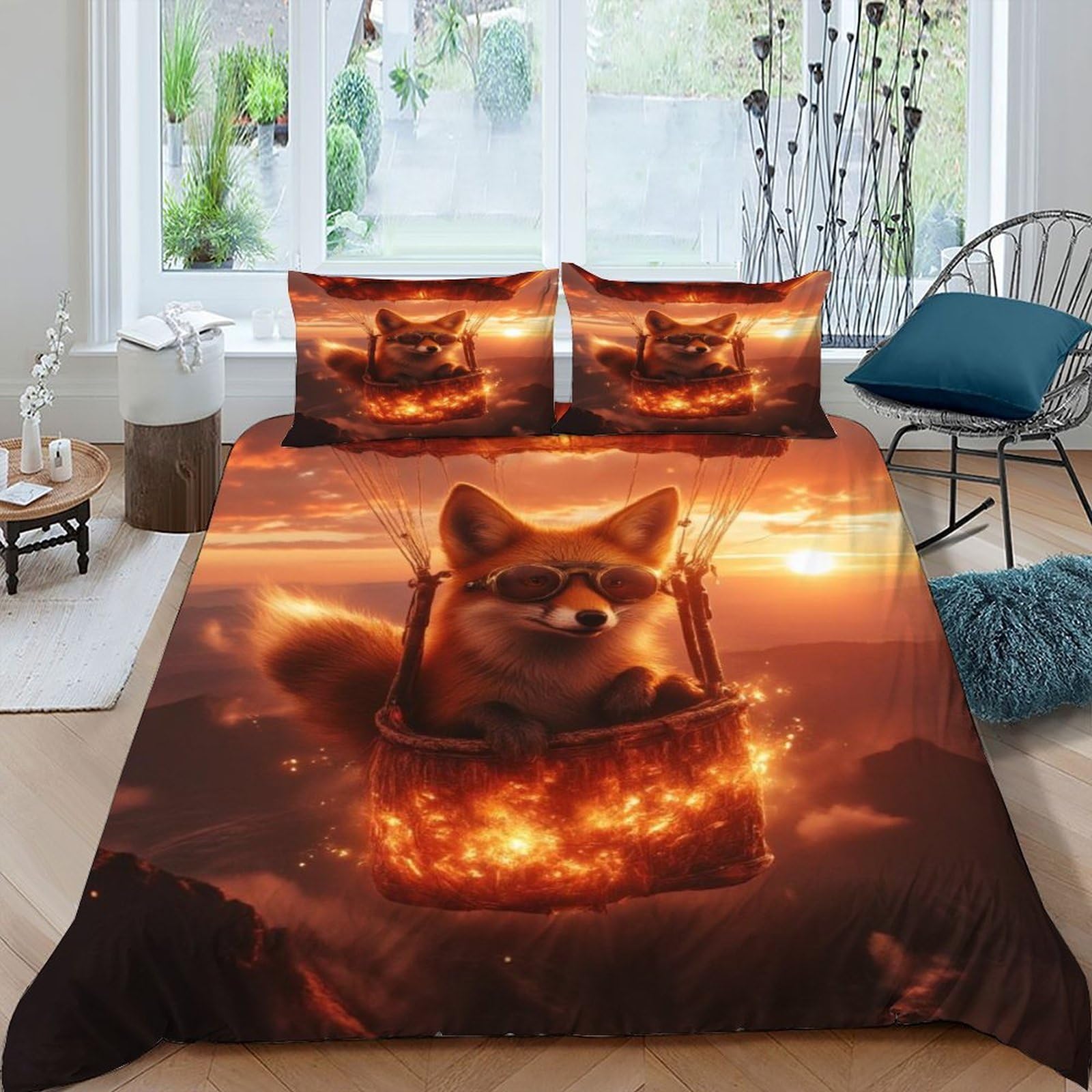 Housse de couette 220x240 montgolfière : confort haut de gamme en microfibre