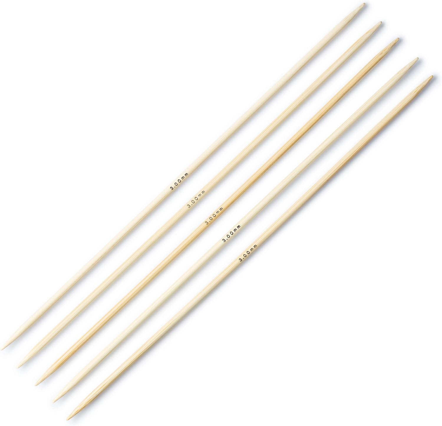 Prym 15 cm x 2 mm Double Pointed Glove Knitting Pins, Bamboo