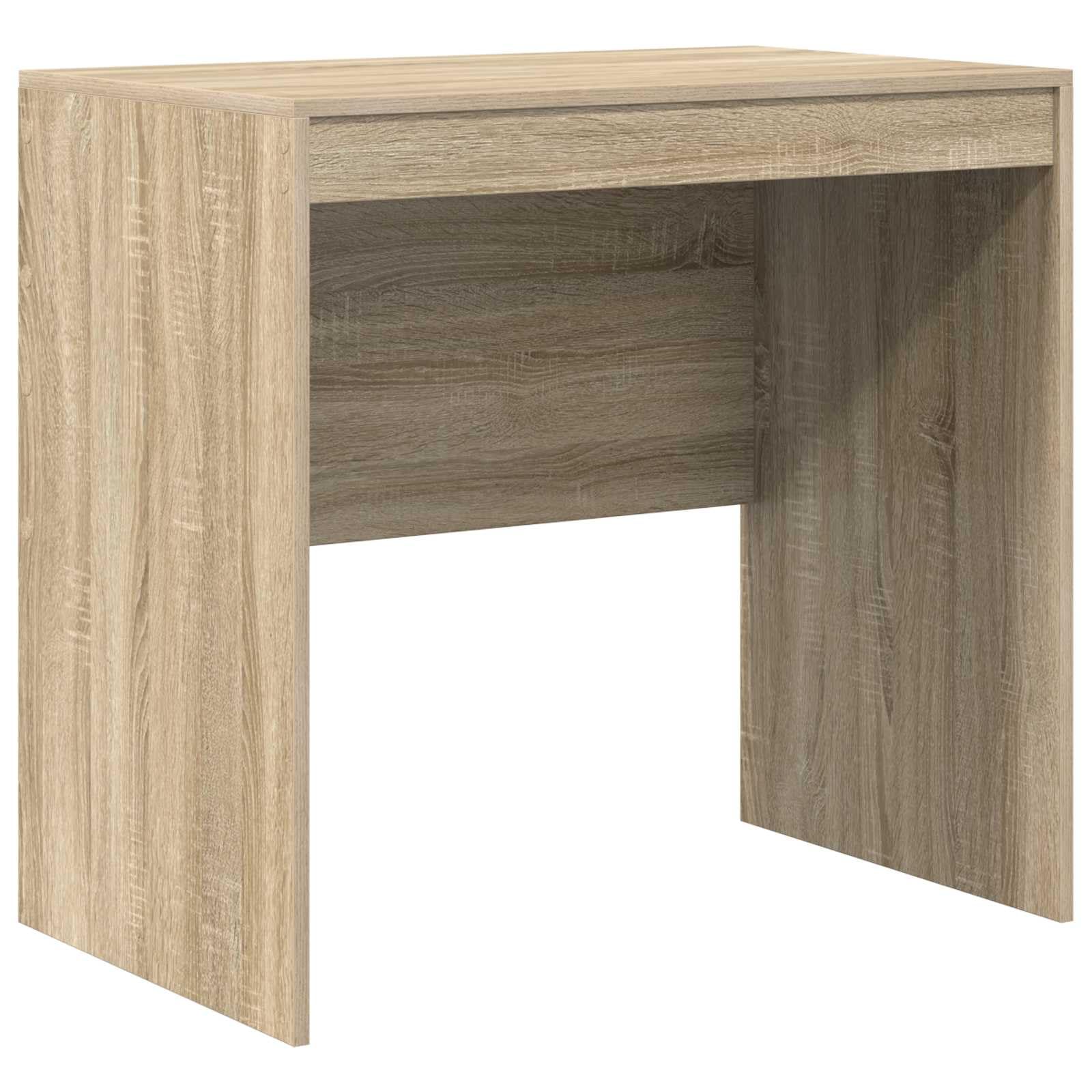 Schreibtisch mit Schubladen und Regal Sonoma-Eiche Holzwerkstoff, 125,5 x 50 x 127 cm, 2-teiliges Set, Stauraum mit Ablage und Brettregalen, ideal für Büro, Homeoffice, Arbeitszimmer