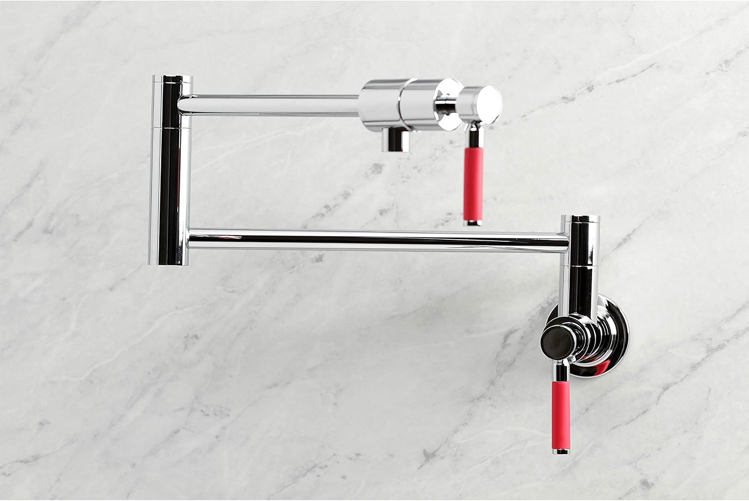 Kingston Brass KS4101DKL Kaiser Wall Mount Pot Filler, Polished Chrome