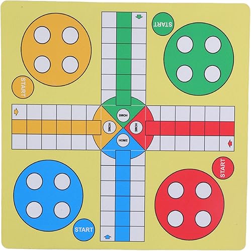 Miniatura 3 de Flying Chess Board Game Set Premium Rubber Cloth Travel Family Toy with 16 Chess Pieces Storage Bag and Dice for Home Party Office Indoor Outdoor Fun