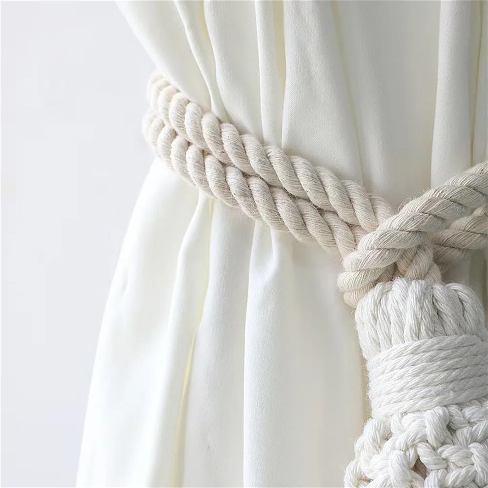 8 alzapaños de algodón for Cortinas, Hechos a Mano, Elegantes y Gruesos, con borlas, Ajustables. para Casa