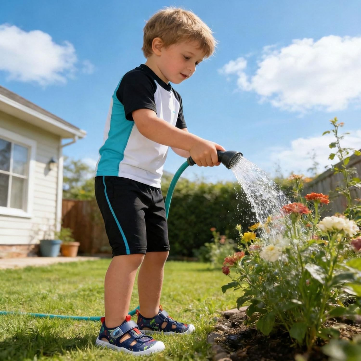 JOINFREE Toddler Boys Girls Water Shoes Breathable Qucik Dry Sport Beach Sandals Lightweight Barefoot Flexible - Image 2