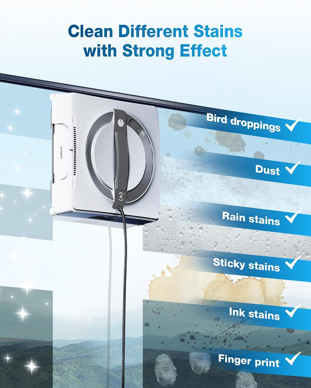 ECOVACS W2 OMNI Window Cleaning Robot with Multi-functional Station, Glass Cleaning Robot with 12-tier Protection System, Industry-leading Edge Cleaning Mode & 3-nozzle Spray... - Image 3
