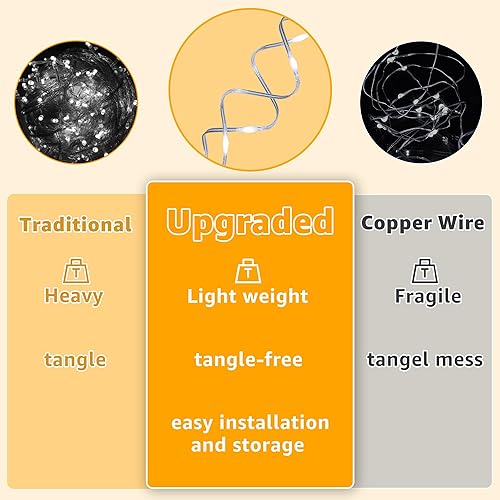 Miniatura 3 de Ollny Tira de luces de cortina de 300 luces LED de 9.8 x 9.8 pies, conectables IP67, impermeables, para exteriores, con control remoto, luces de