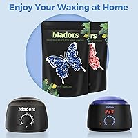 Vista 7 de Perlas de cera dura para depilación – Kit de granos de cera de 1 libra/16 onzas con 10 barras aplicadoras de cera para todo el cuerpo, cara