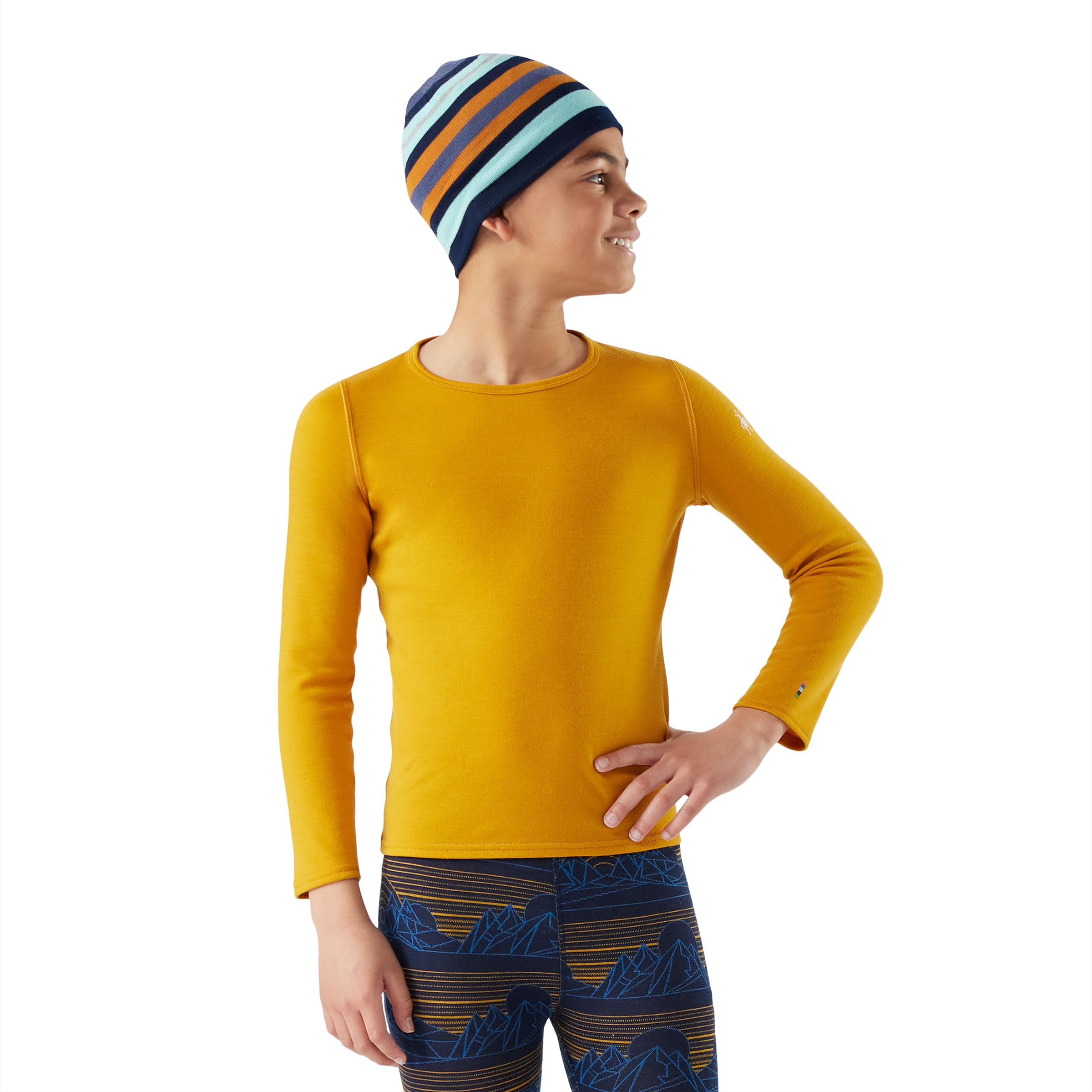 Smartwool Kid's Classic Thermal Merino Base Layer Crew for Boys and Girls