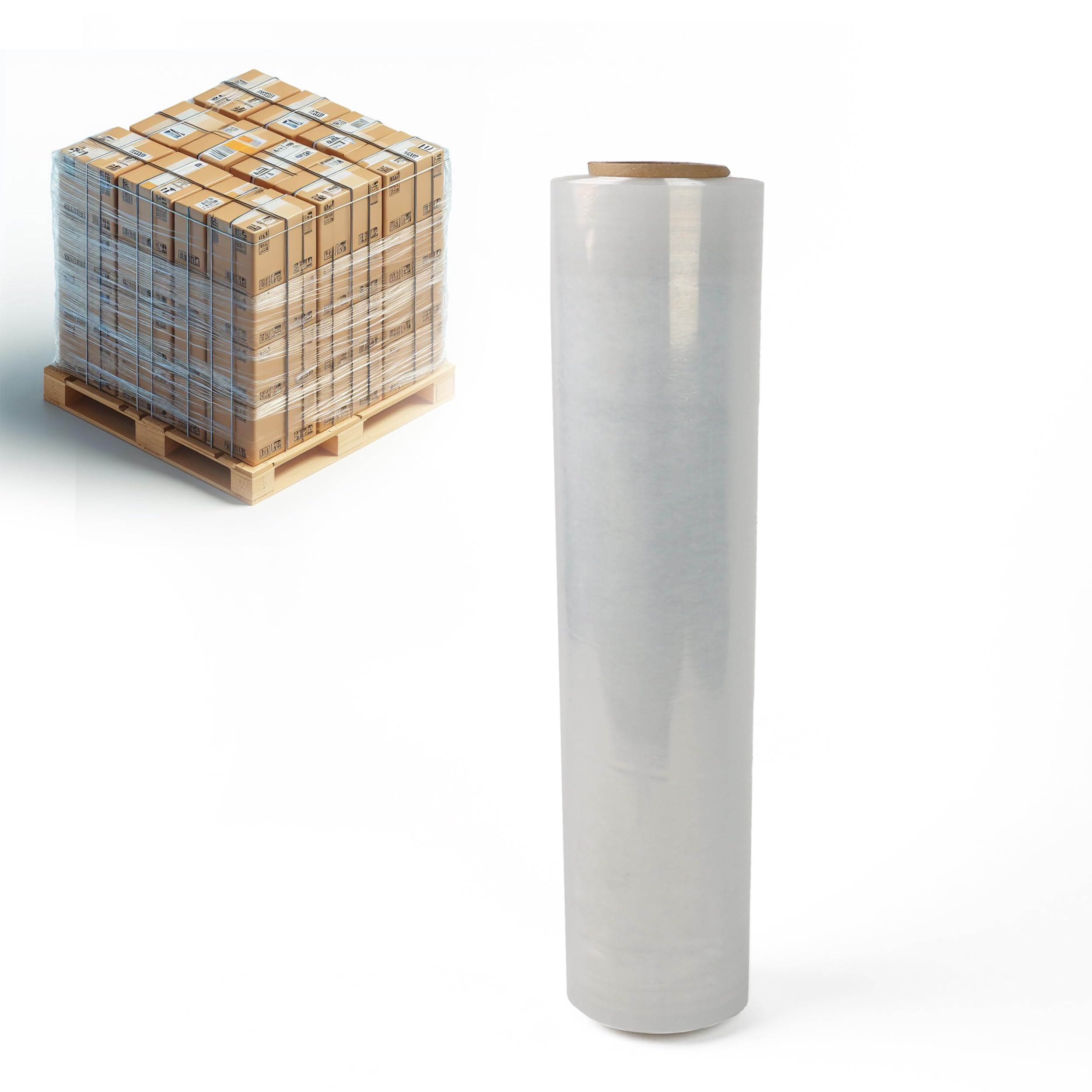 Divchi Transparent Heavy Duty Strong Pallet Stretch Wrap Shrink Wrap Packaging Cling Film Plastic Pallet Stretch Wrap For Moving Home Furniture Luggage And Parcel (400Mm X 250M, Pack Of 1)