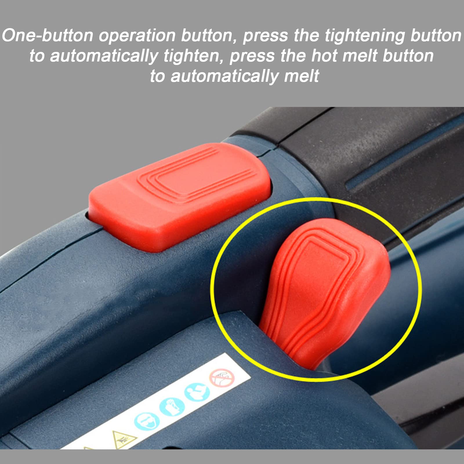 NYANS Cercleuse Électrique Portative, Cercleuse à Fusion à Chaud avec Batterie 4000mah, Cercleuse d'emballage Automatique, Outil de Cerclage de Soudage Portable