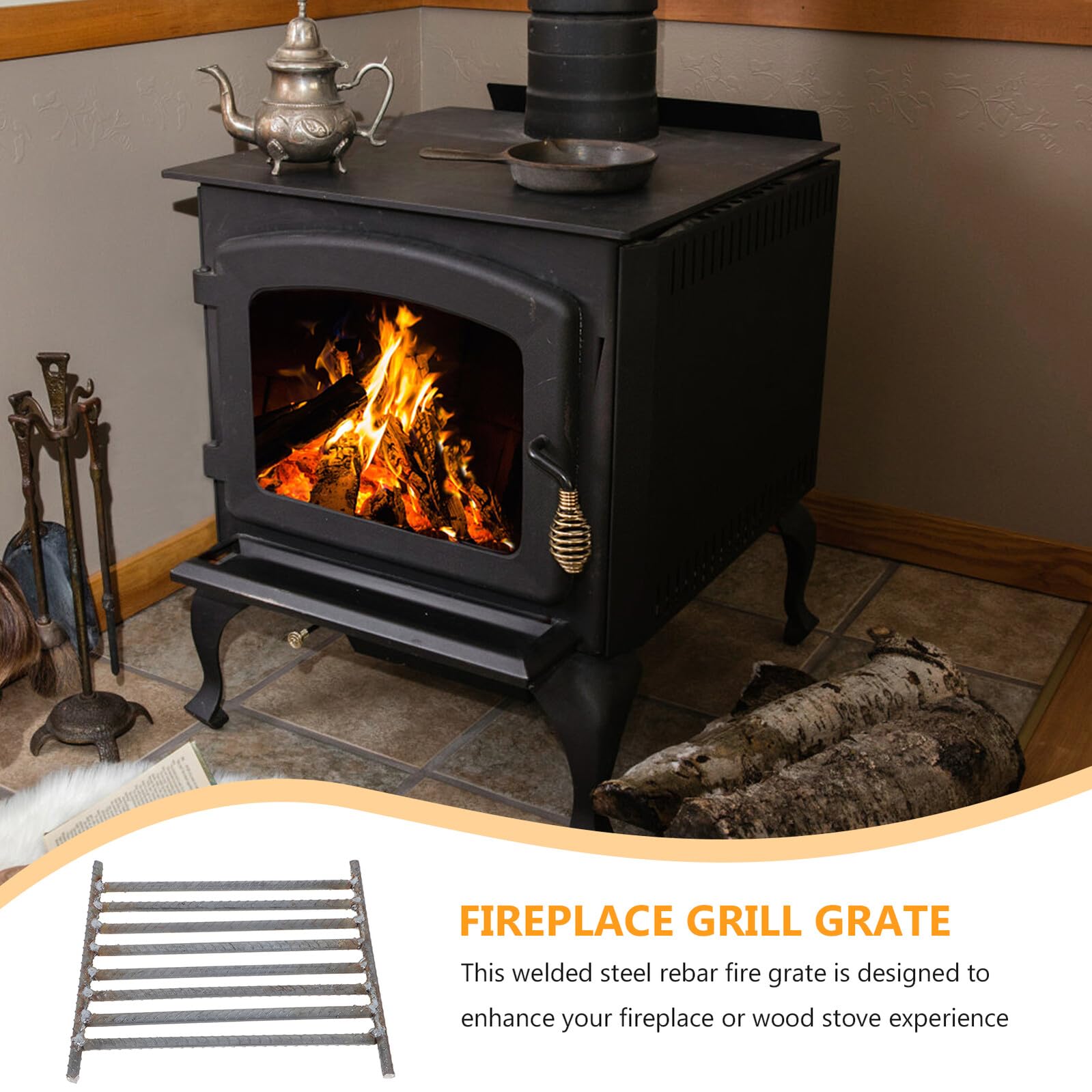 GLEAVI Ersatz Grillrost aus Handgeschweißtem Stahlbügel Hitzebeständig Robuste Kochfläche für Outdoor grill und Holzofen Gleichmäßige Wärmeverteilung für Kamin und Camping