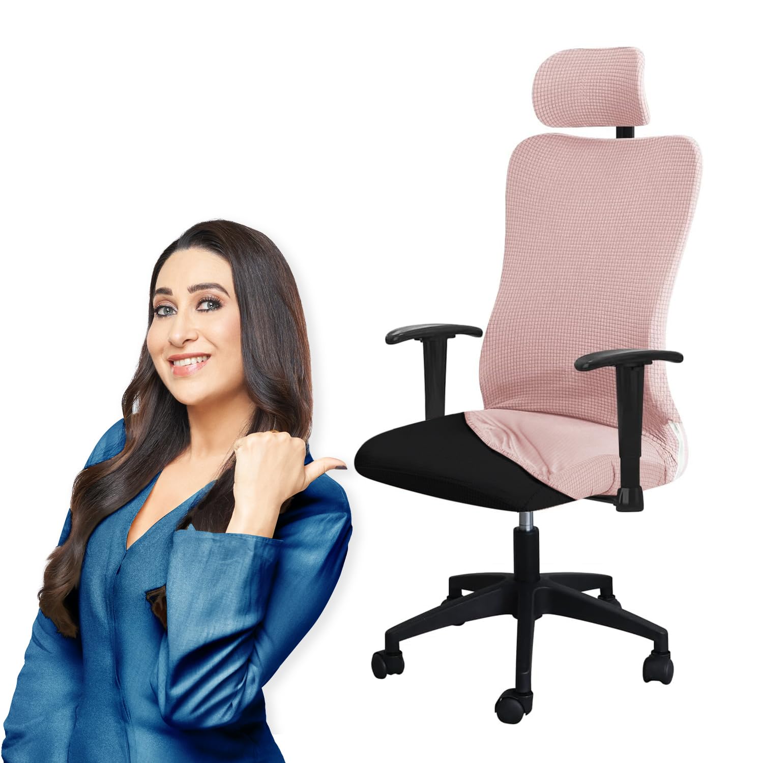 Pink Office Chair Armrest Cover - Waterproof & Washable -27