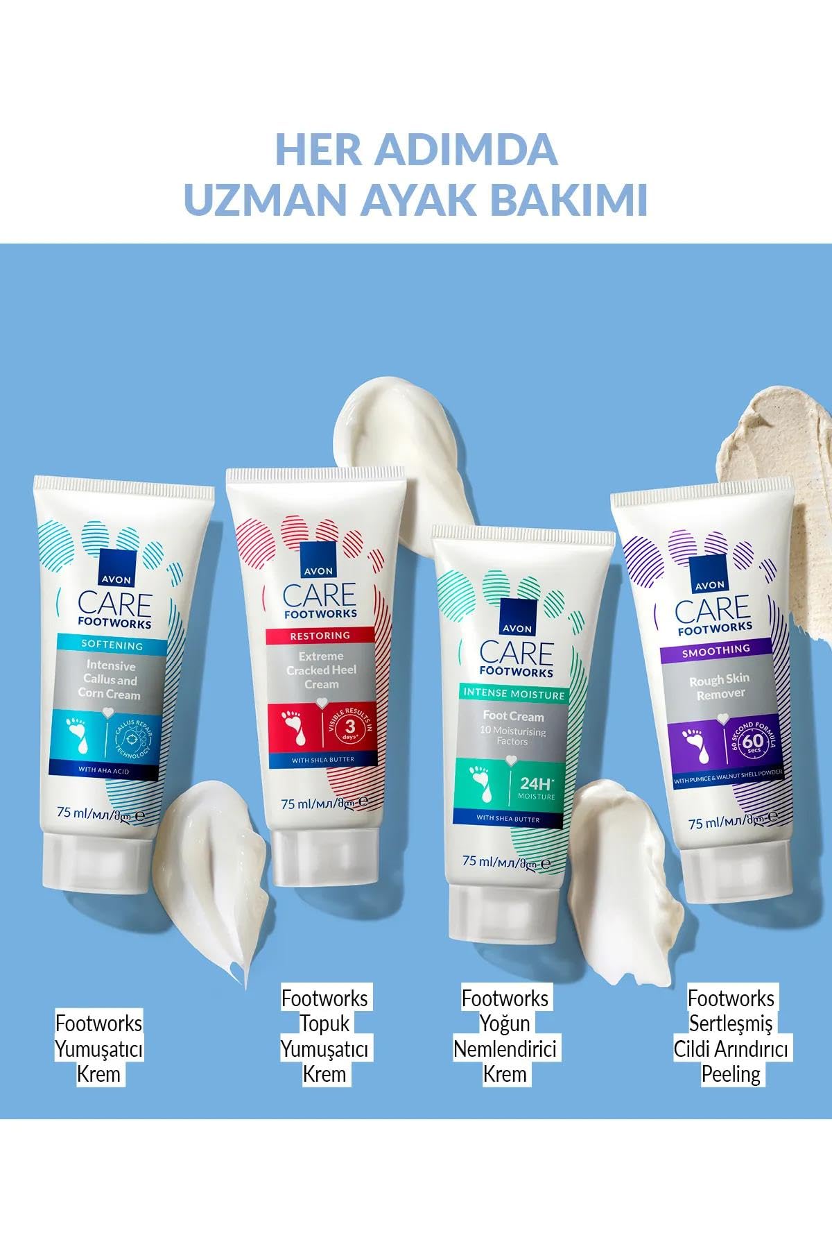 Avon Ayaklar için Yumuşatıcı Krem 75 Ml. İkili Set