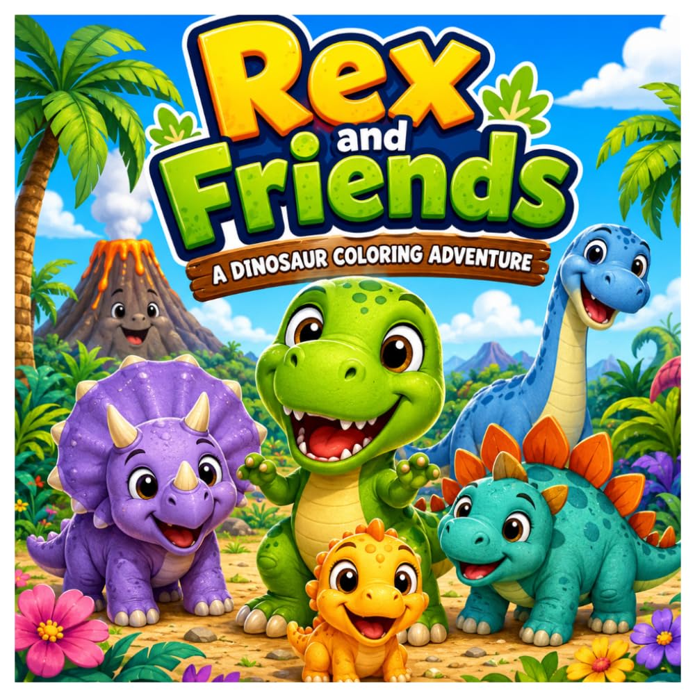 Rex and Friends: A Dinosaur Coloring Adventure