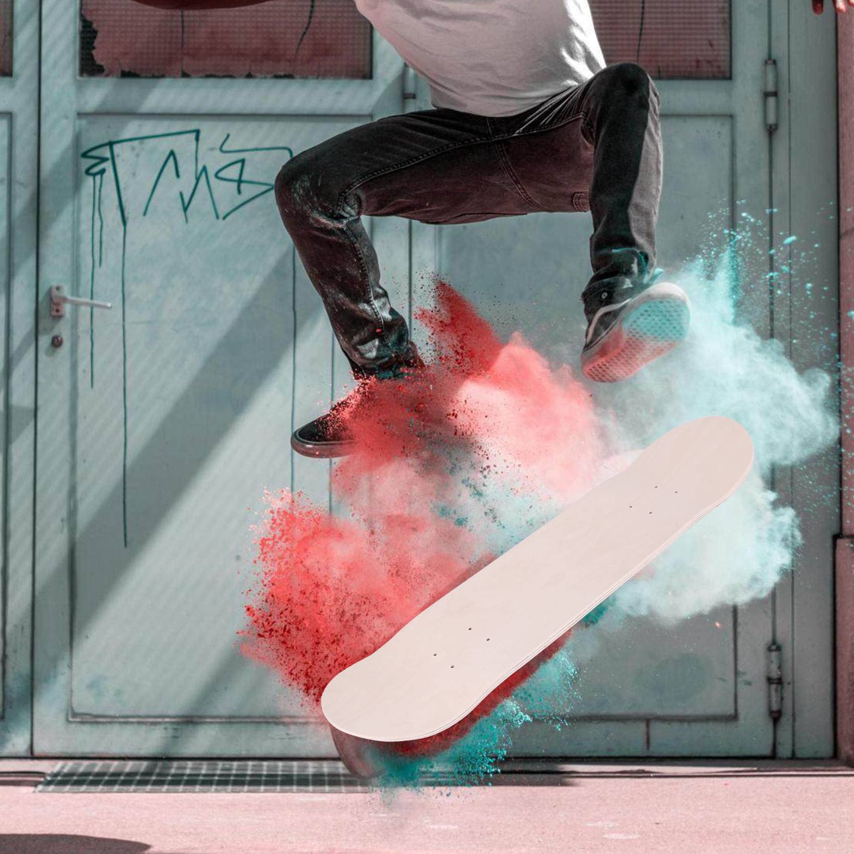 8 8 couches d'érable vierge double concave skateboards naturel planche à roulettes table érable