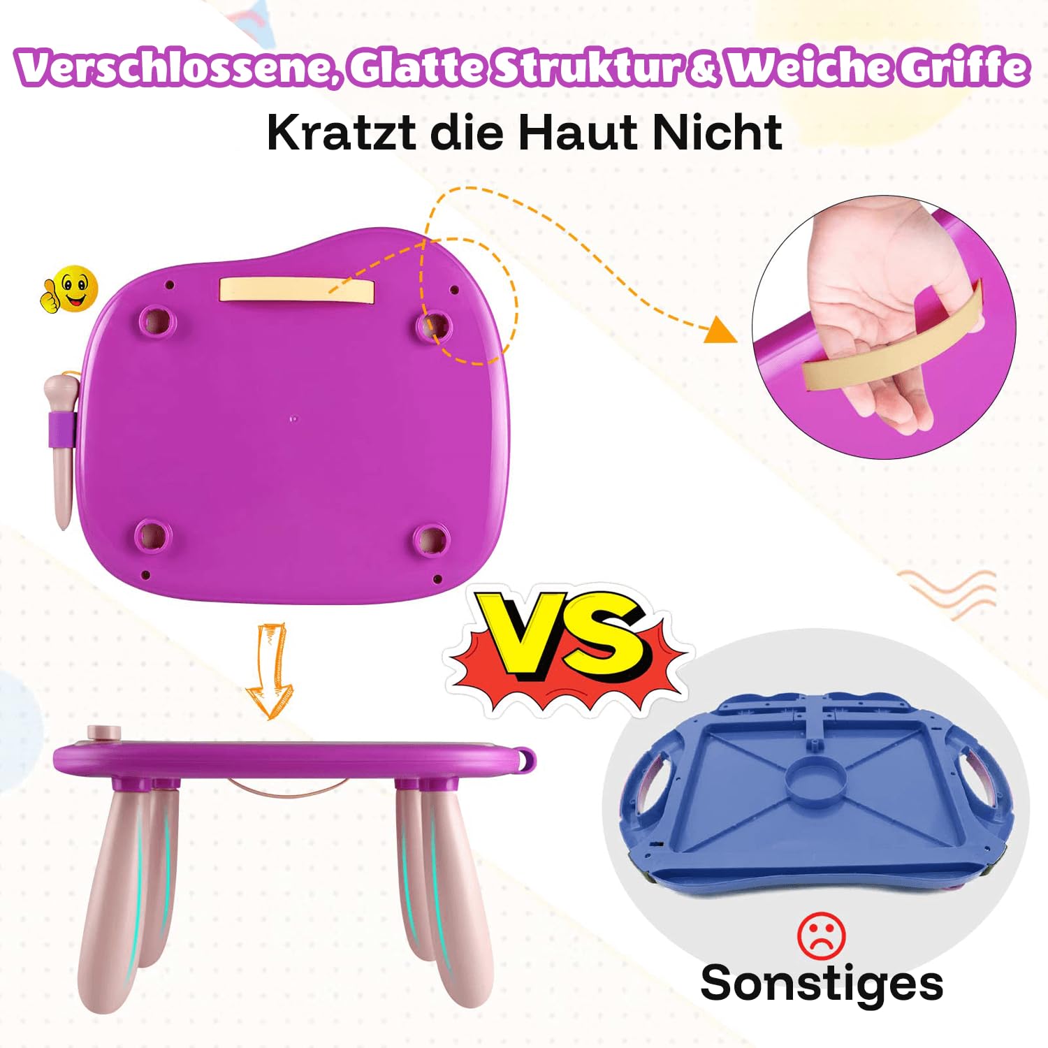 Smasiagon Kinderspielzeug ab 1 Jahr, Magnetische Maltafel Zaubertafel Bunt Zeichentafel Magnettafel mit 4 Beine für Kinder Geschenk für 1 2… – Ansicht 8