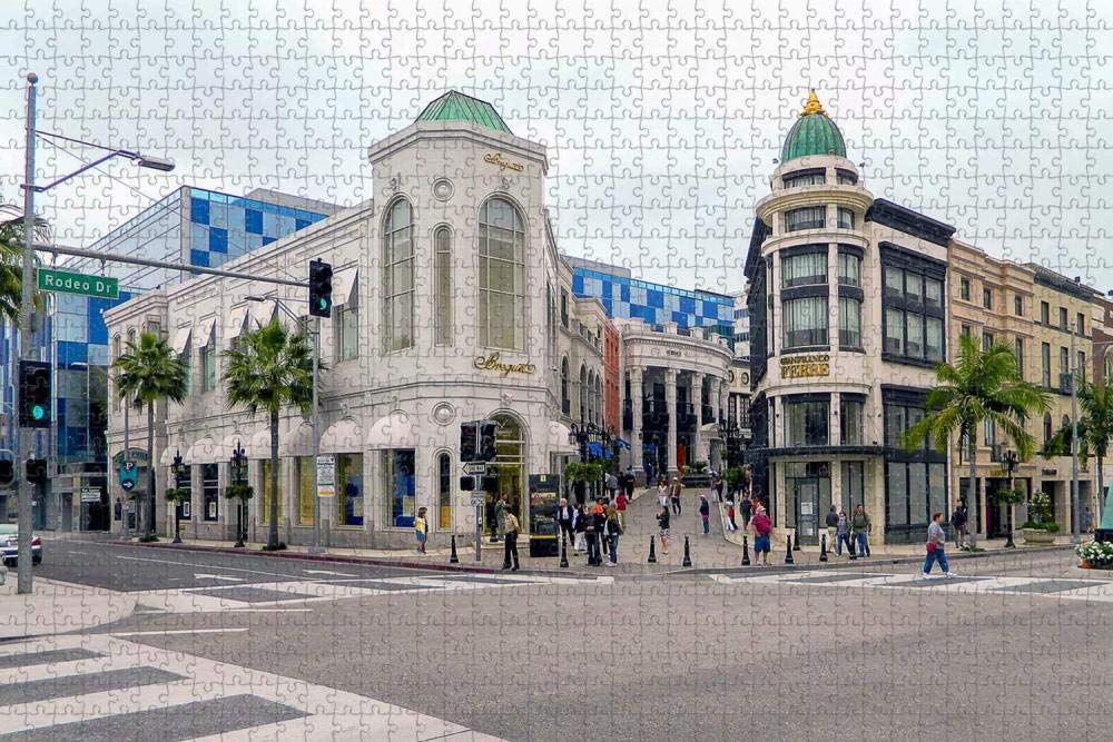 Buy Jigsaw Puzzle for Adults 1000 Piece Beverly Hills Los Angeles USA Travel Souvenir Online at