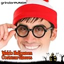 grinderPUNCH Costume Glasses | Thin Round Nerd Halloween Eyeglasses | Wizard Glasses | Adults (Black) gallery image