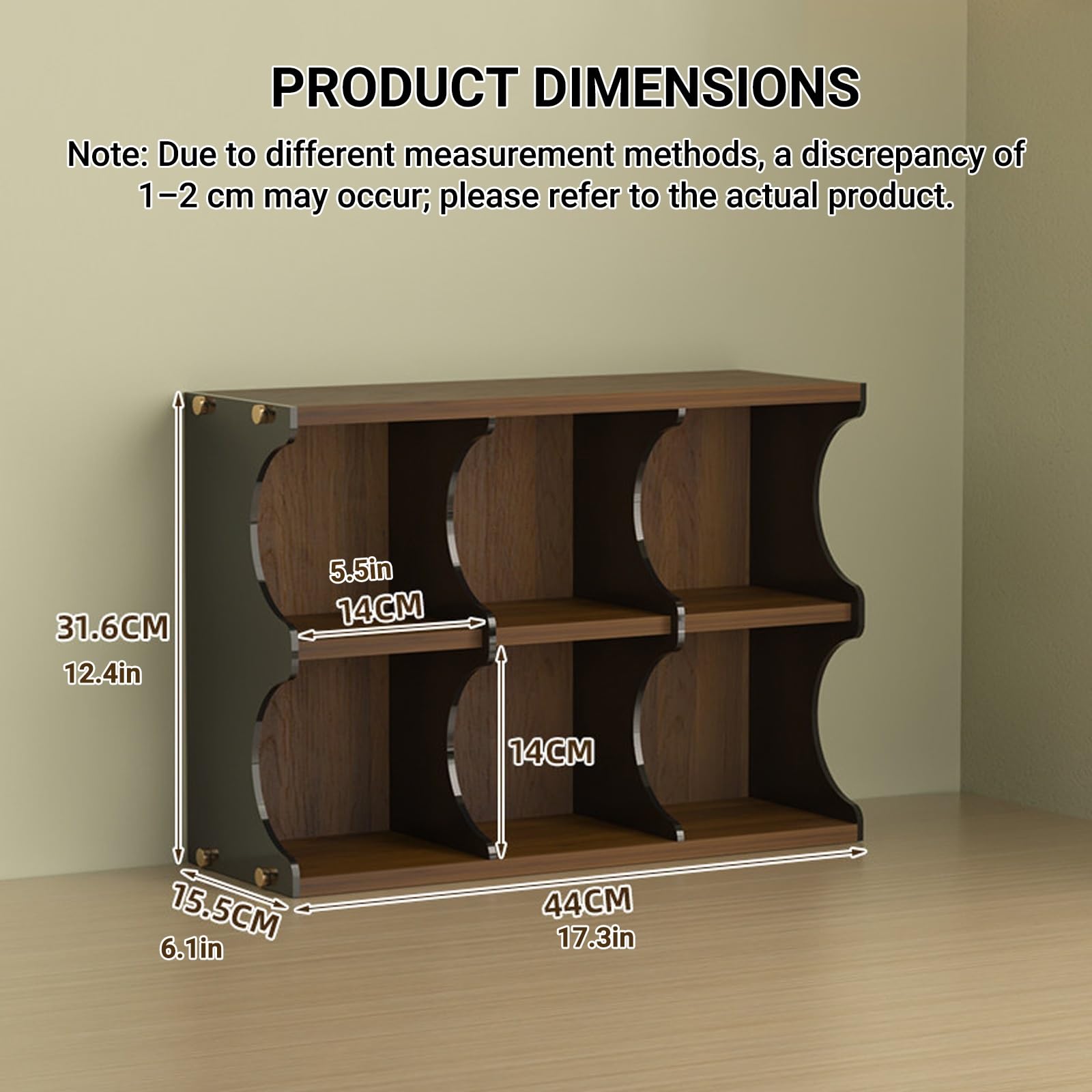 Porta Vinili/Organizer Dischi/Multiscomparto. | Scaffale MDF Porta Media Espositore Multiuso Libreria Bassa Angolo Audio.(Black)