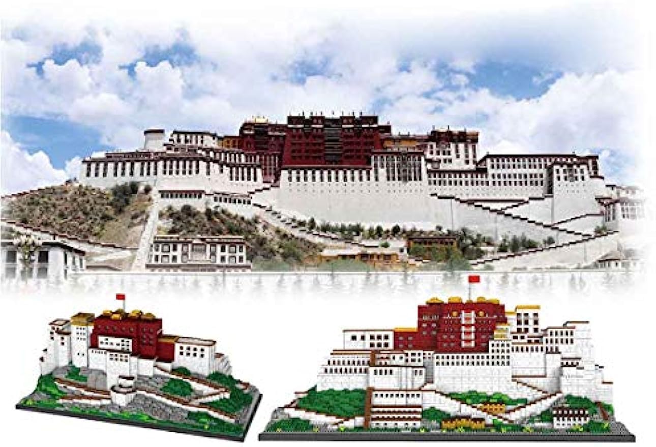 Bausteine Haus Bausatz, 10000+ Teile Architektur Potala-Palast Modellbausatz, Berühmte Gebäude Modular Custom Bausteine Groß MOC Klemmbausteine Bauset Nicht Kompatibel mit Lego Architecture
