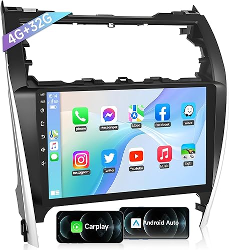 Radio estéreo de coche para Toyota Camry 2012 2013 2014, unidad principal de pantalla táctil de 10.1 pulgadas con Carplay Android Auto, compatible