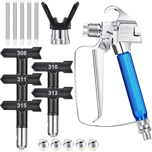 Miniatura 8 de Zhengmy 12 pistolas pulverizadoras de pintura sin aire con puntas de pulverización de protector de boquilla y filtro de pistola de pintura sin aire