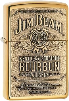 Personalized Jim Beam Brass Emblem Brass ZIPPO Lighter - Free Engraving
