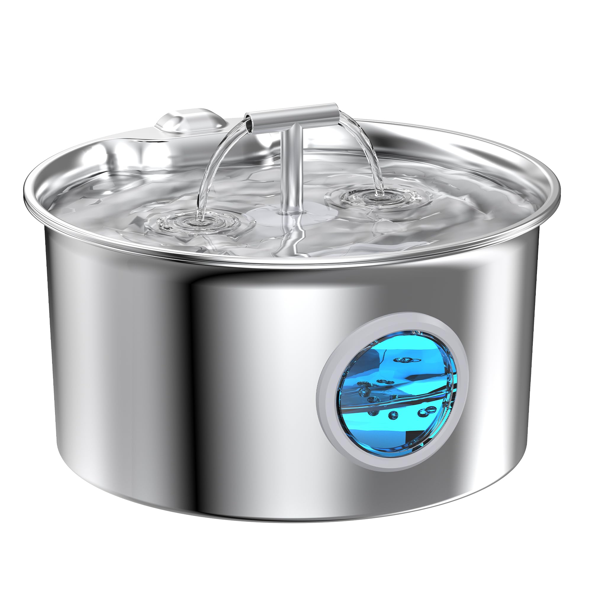 Fuente de Agua para Gatos de Acero Inoxidable: Fuente de Agua para Gatos - Fuente de Agua para Gatos de Interior - Cuenco Dispensador Automático de Agua para Mascotas