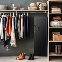 Vista 6 de Caja fuerte biométrica para rifle, escopetas, pistolas, caja fuerte compacta para armas largas, caja fuerte de acceso rápido con lector de huellas