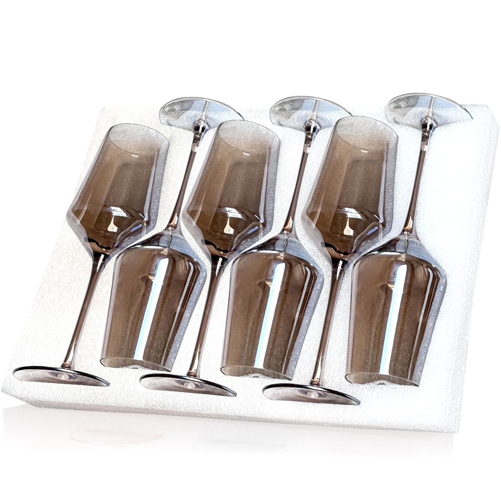 Amazon.com | comfit Smokey Gray/Grey Wine Glasses Set of 6-14 oz Gray  Kitchen Accessories, Unfading Color, Hand-blown Colored Wine Glasses -  Gifts for Lovers, Mother's Day, Wedding, Birthday Gifts: Wine Glasses