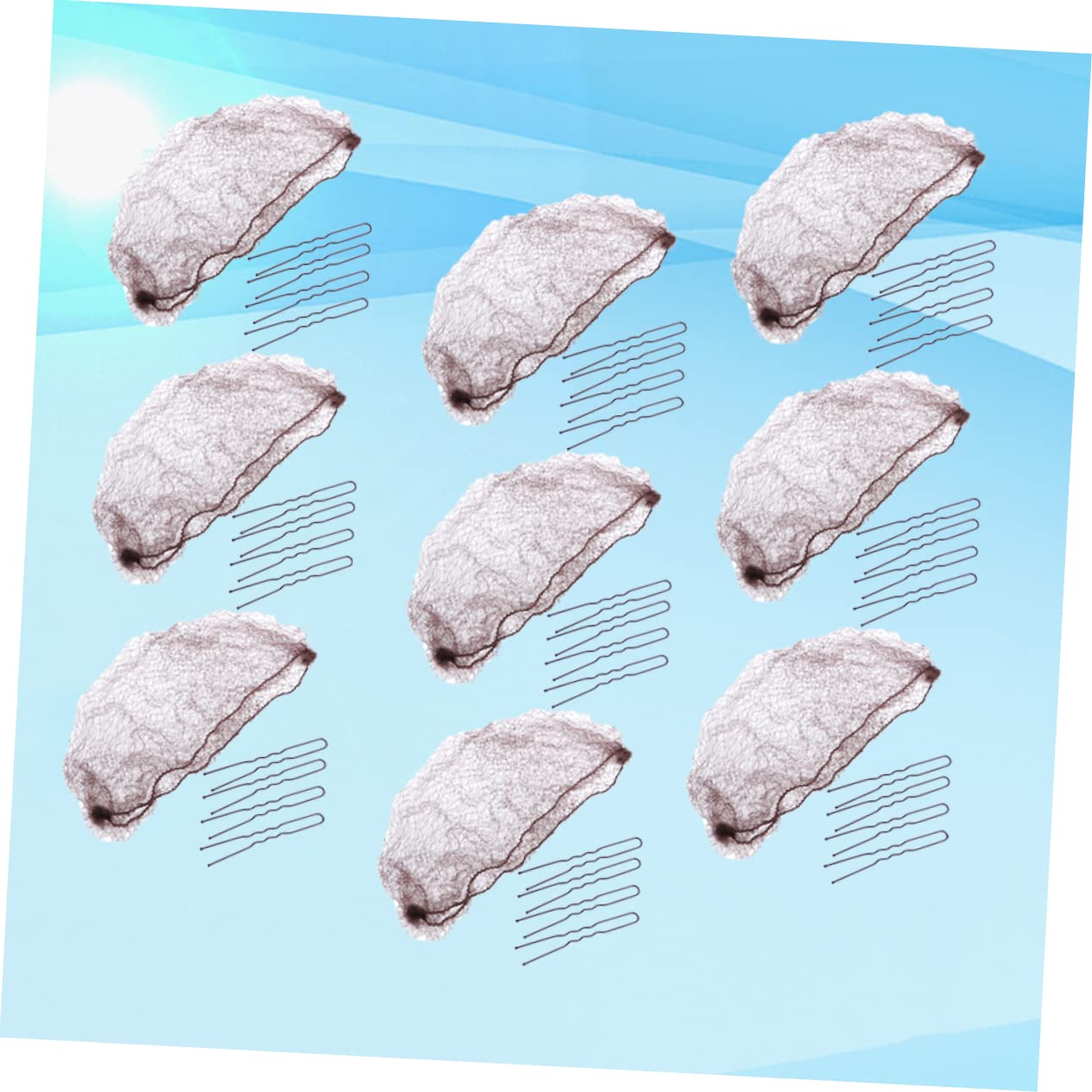 DOITOOL 150stücke Nylon Haarnetze Unsichtbare Elastische Mesh-bun-haarnetze Für Ballett in Kaffee Plus U-förmige Haarnadeln Für Tänzerinnen Und Damen Freizeit