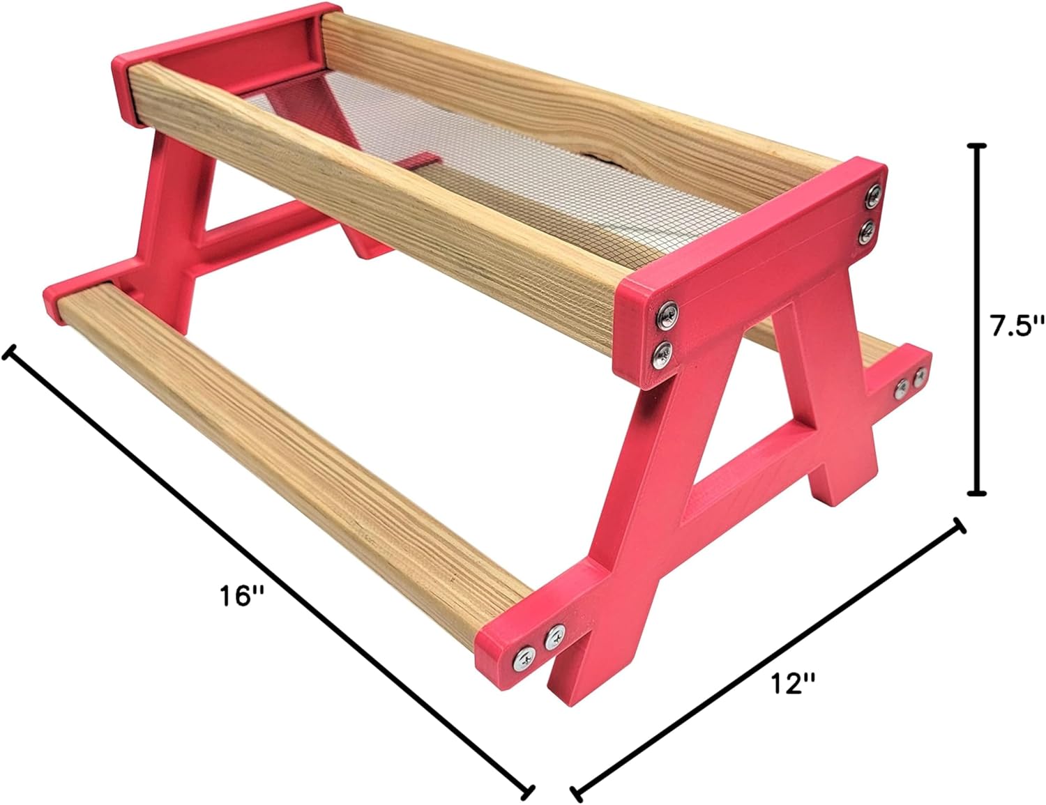 RITE FARM PRODUCTS 16 INCH Long Chicken Picnic Table Pink Poultry Feeder Perch CHICKNIC