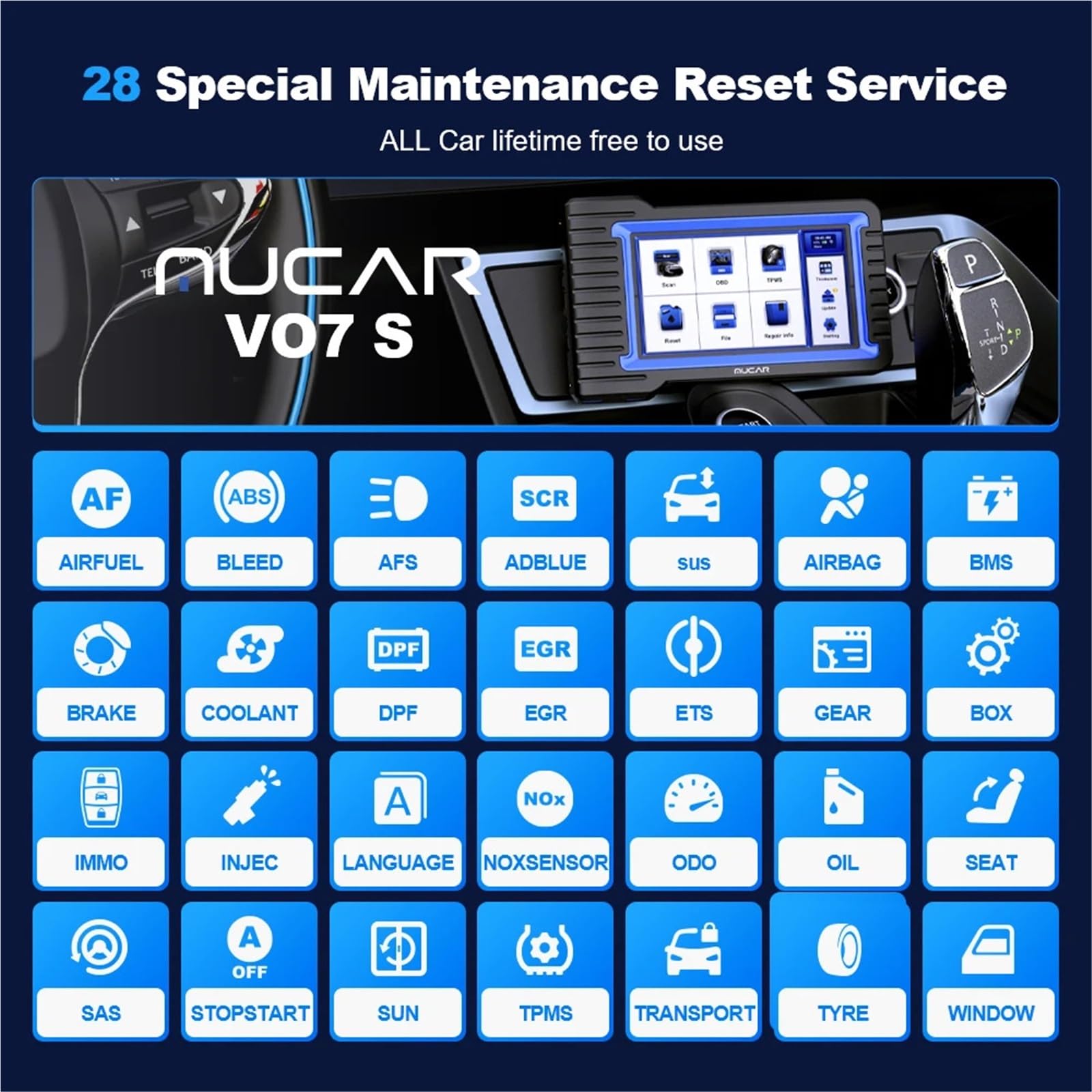 Professional Scan Tool Bi-Directional Control ECU Coding Auto Car Diagnostic Full System OBD2 Scanner