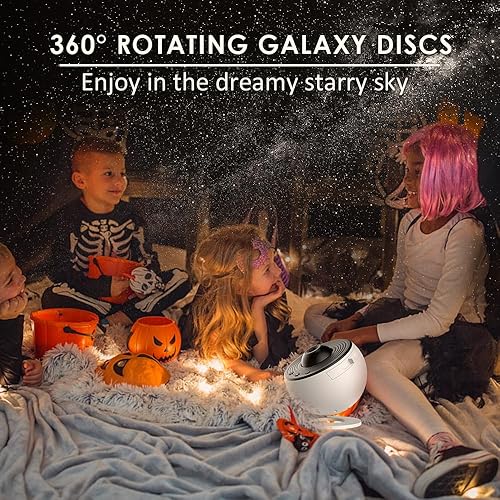 Miniatura 6 de Proyector de estrellas, proyector de galaxia planetario para decoración de dormitorio, luz nocturna de cielo estrellado con 12 discos Galaxy